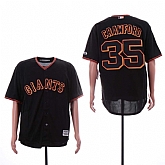 Giants 35 Brandon Carwford Black Cool Base Jersey Sguo,baseball caps,new era cap wholesale,wholesale hats